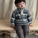 [73-110cm] レトロ ボーダー ニット - Image 2