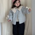 [73-110cm] 韓国風 フリルカラー あったか アウター - Image 2