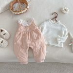 [66-90cm] お花 刺繍 レース襟 カバーオール - Image 4