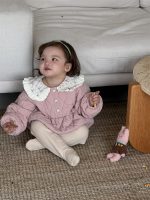 [66-90cm]韓国風 プリンセス 花柄 ロンパース - Image 3