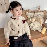 [73-100cm]ポケット付き ニット カーディガンorデニムパンツ - Image 2