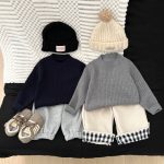 [73-110cm] あったか 無地 ニットセーター - Image 7