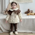 [73-100cm]厚手 蝶結び付き 裏起毛 アウター