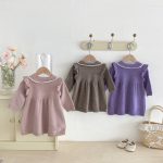 [66-100cm]ハート柄 ニット ワンピース - Image 4