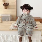 [66-100cm] 韓国風 あったか カバーオール&マフラー - Image 5