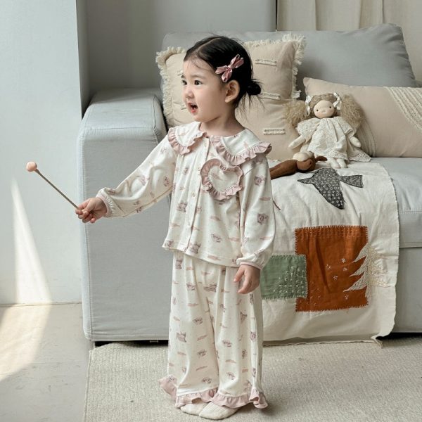 [73-100cm]うさぎ柄 ルームウェア