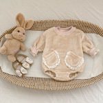 [66-90cm] 無地 フリース ロンパース - Image 4