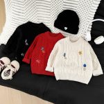 [73-110cm] キャラ 刺繍 ニットセーター - Image 6