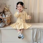 [73-100cm]切替プリーツスカート カレッジ風 カートゥーン - Image 7