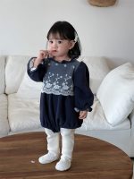 [66-90cm]レース 花刺繡 ロンパース - Image 5