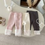 [73-100cm] ロールヘム 裏起毛 レギンス - Image 9