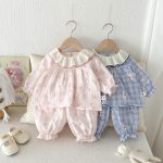 [73-100cm]フリル襟 カートゥーン プリント ルームウェア セットアップ - Image 4