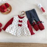 [73-100cm] リボン 中綿 ベスト - Image 7