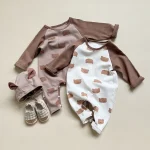 [66-90cm]熊プリント オールインワン - Image 2