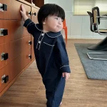 [66-90cm]オールインワン 韓国風 丸襟 肌に優しい ベビー服 - Image 2