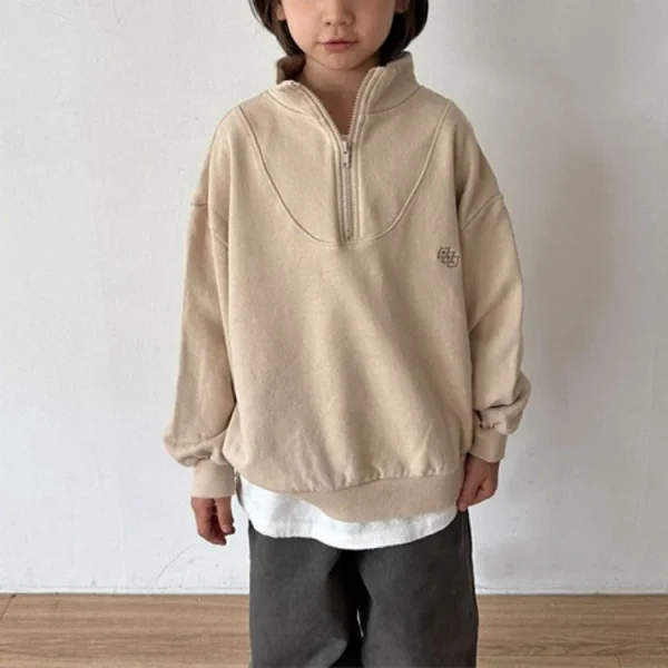 [70-120cm] ハーフジッパー パーカー