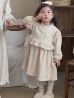 [90-140cm]レース クリーム プリンセス ワンピース - Image 9