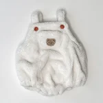 [66-90cm] 熊柄 ボア ロンパース - Image 6