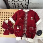 [66-100cm] うさぎ 蝶結び あったか カバーオール&マフラー - Image 7