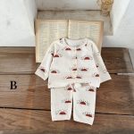 [66-100cm]ワッフル プリント セットアップ6 - Image 11