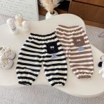 [73-100cm]立体ポケット ボーダー パンツ - Image 4