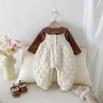 [66-90cm] キルティング サロペット&裏起毛 インナー - Image 5