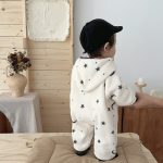 [66-100cm] 星と月柄 あったか カバーオール - Image 3