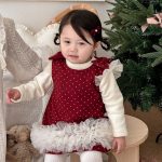 [73-100cm] おしゃれ ドットジャンパースカート - Image 5