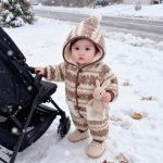 [66-100cm] レトロ フード付き あったか カバーオール - Image 2