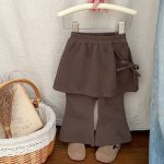 [73-110cm]フェイクレイヤード ベルパンツ - Image 5