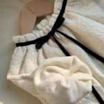 [66-90cm] レース 裏起毛 ロンパース - Image 9