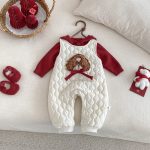 [66-90cm] キルティング わんちゃん カバーオール、フード付きニット - Image 8