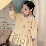 [73-100cm]切替プリーツスカート カレッジ風 カートゥーン - Image 2