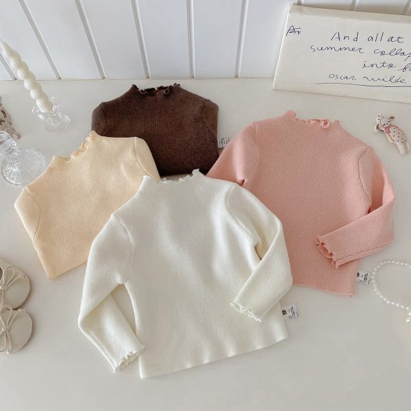 [66-100cm]ベーシック 無地 あったか ニット セーター