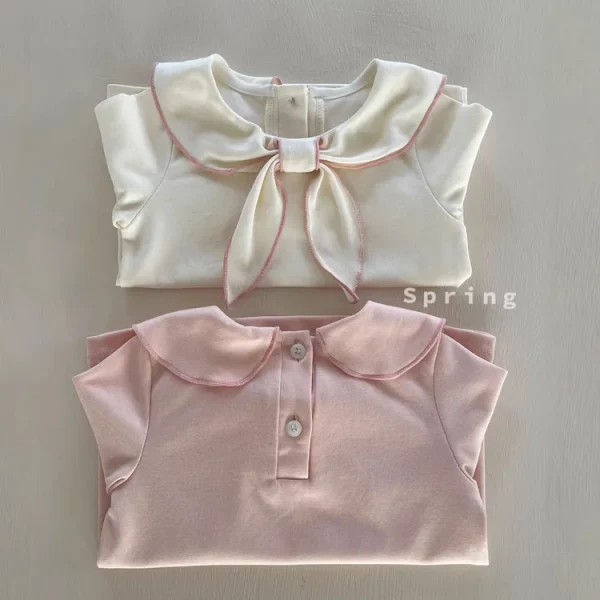 [73-100cm]シャツ リボン おしゃれ シンプル トップス
