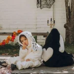 [66-90cm] クリスマス フード付き ロンパース