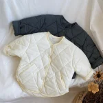 [80-130cm] シンプル キルティング アウター - Image 5