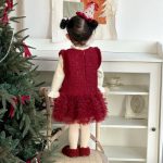 [73-100cm] 蝶結び チュール 厚手 ワンピース