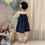 [73-100cm]リボンプリントキャミワンピース&レース襟ブラウス - Image 6