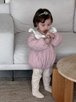 [66-90cm]韓国風 プリンセス 花柄 ロンパース - Image 8