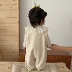 [73-100cm]大ポケット サロペットパンツ&フリルトップス