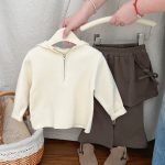 [73-110cm]フェイクレイヤード ベルパンツ - Image 4