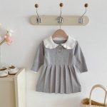 [73-110cm]韓国風 ニット プリーツワンピース - Image 16