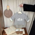 [73-110cm] カートゥーン 裏起毛 トップス - Image 8