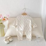 [66-100cm]丸首 さくらんぼ柄 セットアップ ルームウェア - Image 2