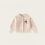 [80-140cm]無地 ニット カーディガン&ドット ワンピース - Image 13