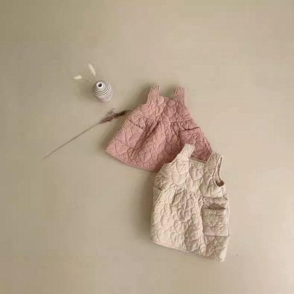 [73-110cm]韓国風 厚手 無地 ワンピース