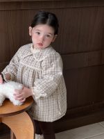 [73-100cm]レース チェックの厚手 ワンピース - Image 6