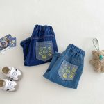 [73-120cm]笑顔柄 デニムパンツ - Image 4