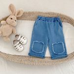 [73-110cm]フリンジ ストレート デニムパンツ - Image 15